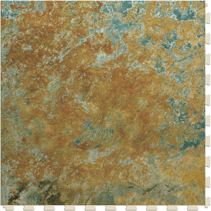 Perfection Floor Tile Stonecreek Collection Imperial Gold/Satin 20-in x 20-in Water Resistant Interlocking Luxury Flooring (16.7-sq ft)