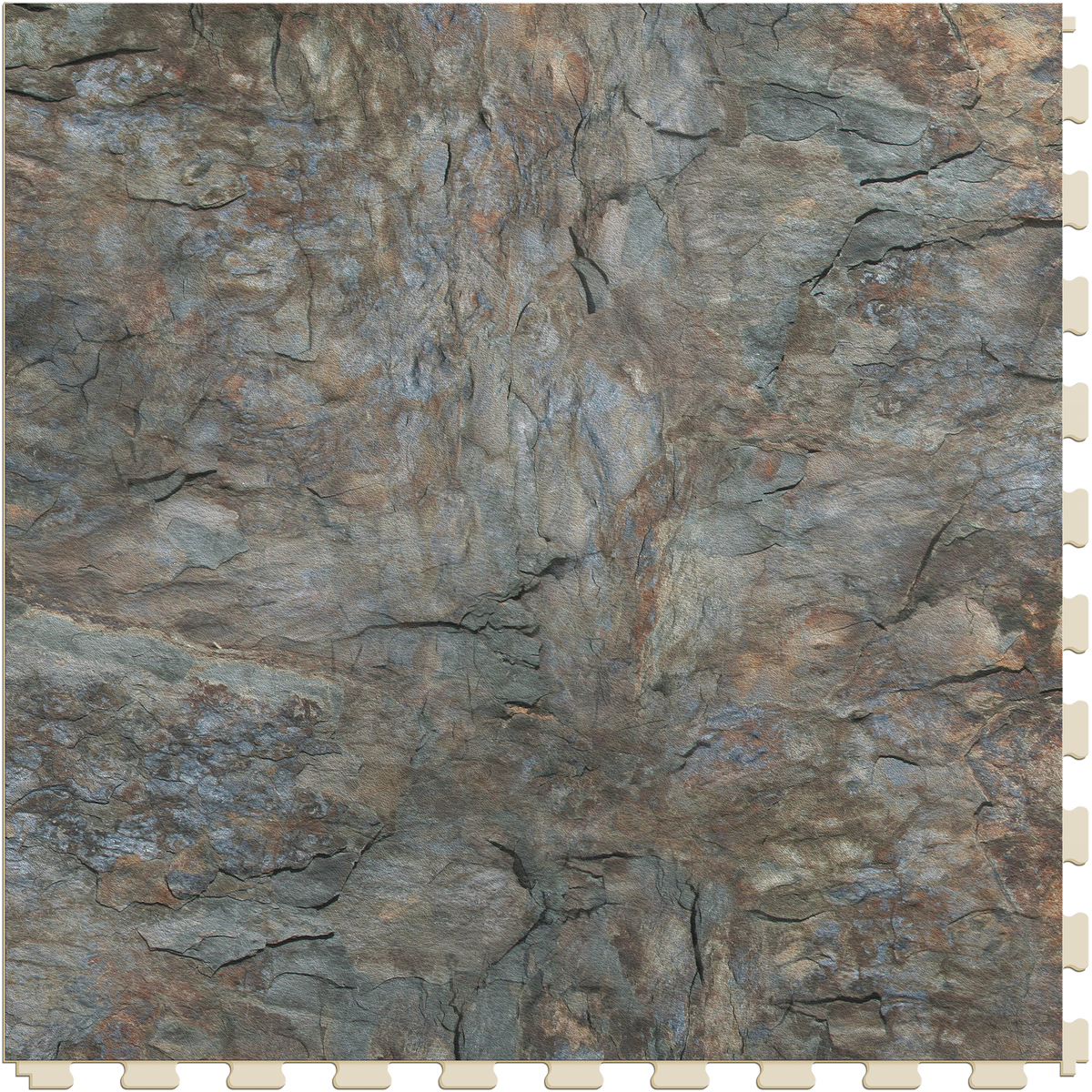 Perfection Floor Tile Stonecreek Collection Cheyenne Shale/Satin 20-in x 20-in Water-Resistant Interlocking Luxury Vinyl Tile Flooring (16.7 sq ft Case)
