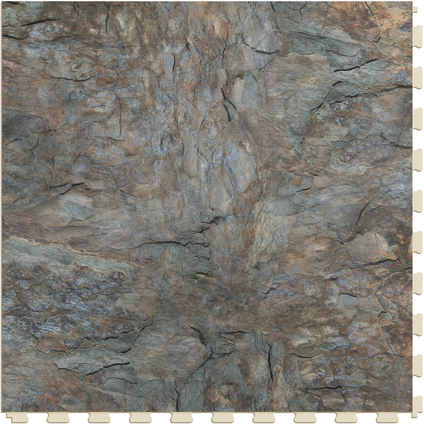 Perfection Floor Tile Stonecreek Collection Cheyenne Shale/Satin 20-in x 20-in Water-Resistant Interlocking Luxury Vinyl Tile Flooring (16.7 sq ft Case)