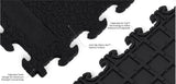 Norsk Rhino-Tec 18.3 in. x 18.3 in. Black PVC Sport and Gym Flooring Tile (6-Pieces)