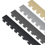 Norsk 9.5 in. x 18.5 in. Black Multi-Purpose Commercial PVC Garage Flooring Tile Trim Kit (20 sq. ft.)