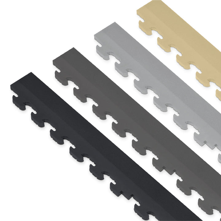 Norsk 9.5 in. x 18.5 in. Beige Multi-Purpose Commercial PVC Garage Flooring Tile Trim Kit (20 sq. ft.)
