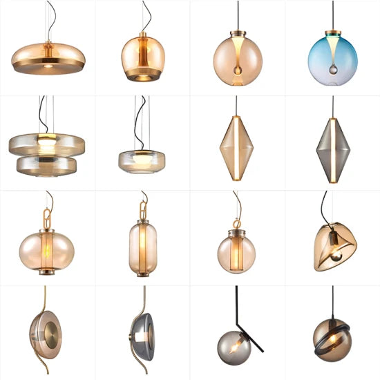 DLSS Lighting Nordic Style Interior Chandelier Home Decoration LED Pendant Lamp Glass Lights-Lighting