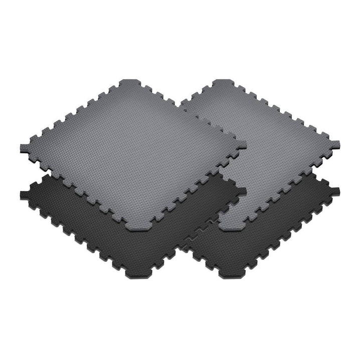 Norsk Gray/Black 24 in. x 24 in. EVA Foam Truly Reversible Interlocking Tile (42-Tile)