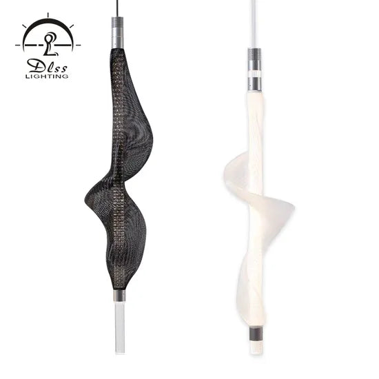 DLSS Lighting Nylon Acrylic LED Modern Chandelier Lighting Horizontal Vertical