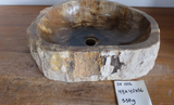 (Please choose your sink) Eden Bath Natural Stone Mid-Sized Vessel Sink in Petrified Wood