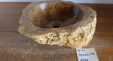(Please choose your sink) Eden Bath Natural Stone Mid-Sized Vessel Sink in Petrified Wood