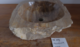 (Please choose your sink) Eden Bath Natural Stone Mid-Sized Vessel Sink in Petrified Wood