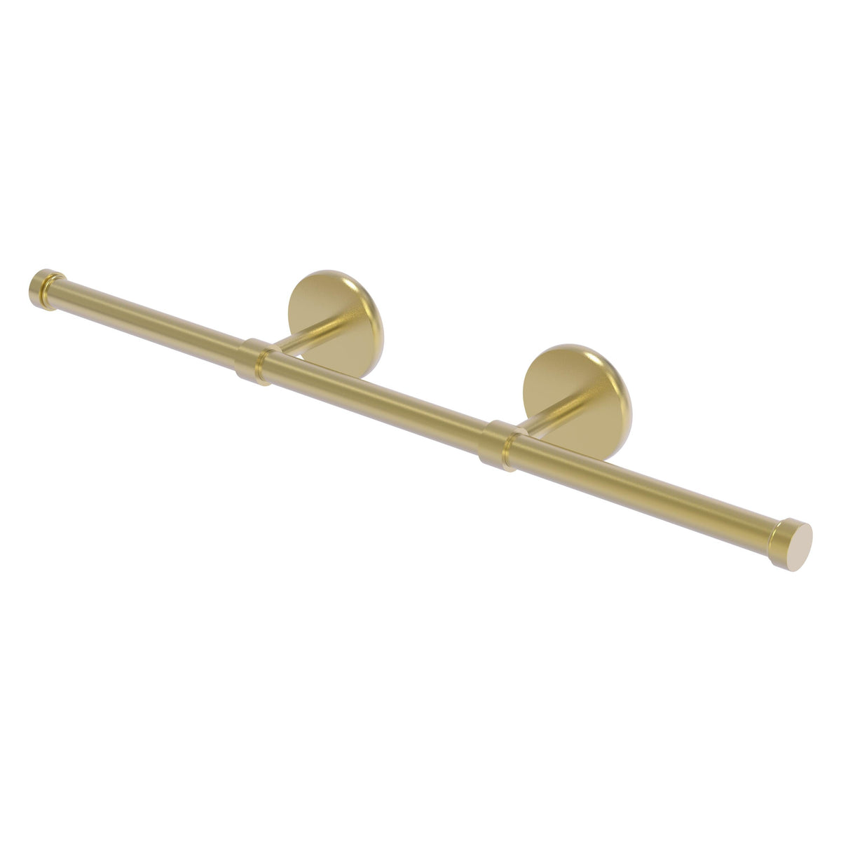 Allied Brass Prestige Skyline Collection Wall Mounted Horizontal Guest Towel Holder in Unlacquered Brass, 22 in