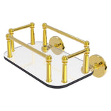 Allied Brass Prestige Skyline Collection Wall Mounted Glass Guest Towel Tray in Polished Chrome