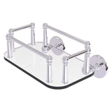 Allied Brass Prestige Skyline Collection Wall Mounted Glass Guest Towel Tray in Polished Chrome