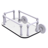 Allied Brass Prestige Skyline Collection Wall Mounted Glass Guest Towel Tray in Polished Chrome