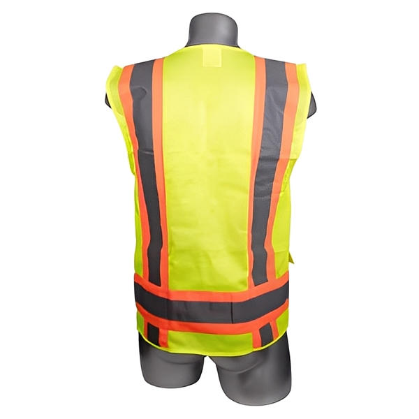 High Visibility Yellow Safety Surveyor Vest - All Sizes image 2