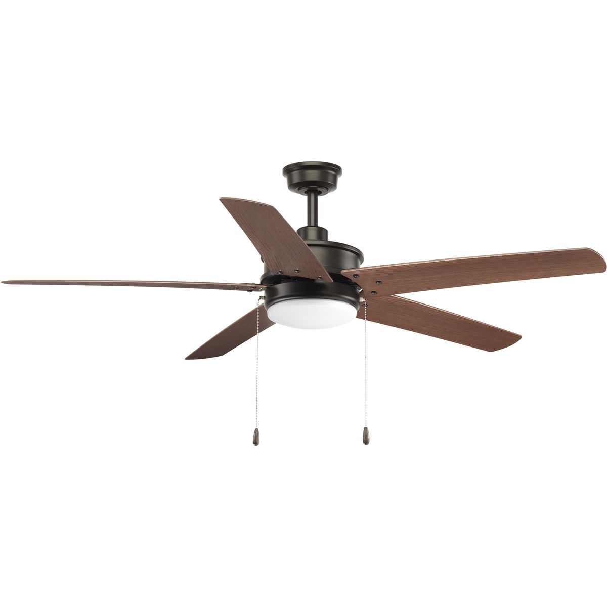 Progress Lighting Whirl 60-in Forged Black LED Indoor/Outdoor Ceiling Fan, 5-Blade