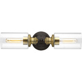 Progress Lighting Archives Collection Two-Light Bath & Vanity, 18.5 in, Clear Glass