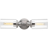Progress Lighting Archives Collection Two-Light Bath & Vanity, 18.5 in, Clear Glass