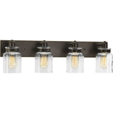 Progress Lighting Calhoun 4-Light Brushed Nickel Bathroom Vanity Light, 30.25 in