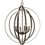 Progress Lighting Equinox 6-Light Antique Bronze Transitional Chandelier