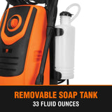 WEN 2100 PSI 1.3 GPM 13.5 Amp Electric Pressure Washer with Variable Flow Power and Hose Reel