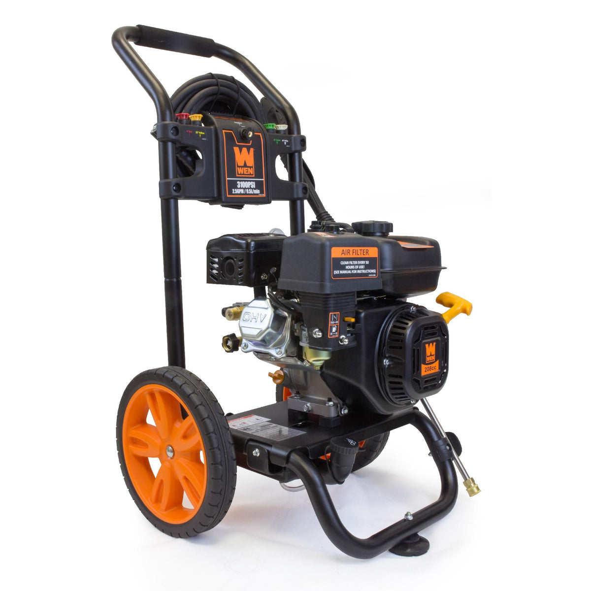WEN Gas-Powered 3100 PSI 208cc 2.5 GPM Pressure Washer, CARB Compliant