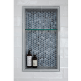 Penny Round Cloudy Porcelain Mosaic Wall and Floor Tile
