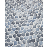 Penny Round Cloudy Porcelain Mosaic Wall and Floor Tile