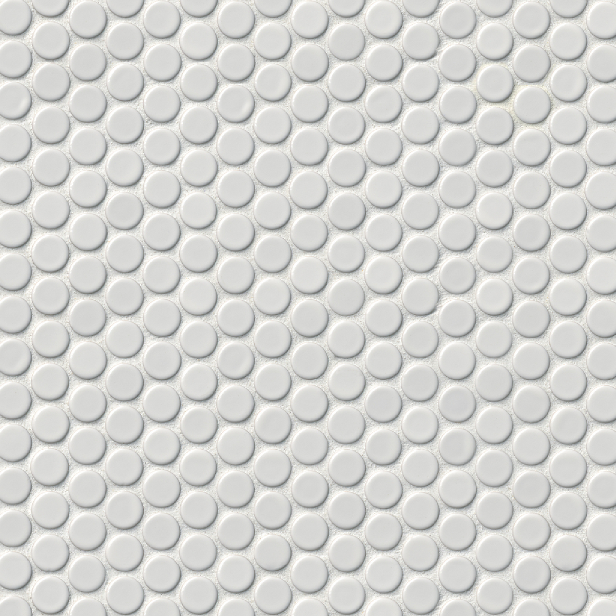 Penny Round Gloss White Porcelain Mosaic Wall and Floor Tile