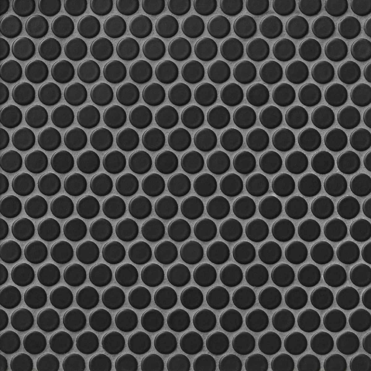 Penny Round Matte Black Porcelain Mosaic Wall and Floor Tile