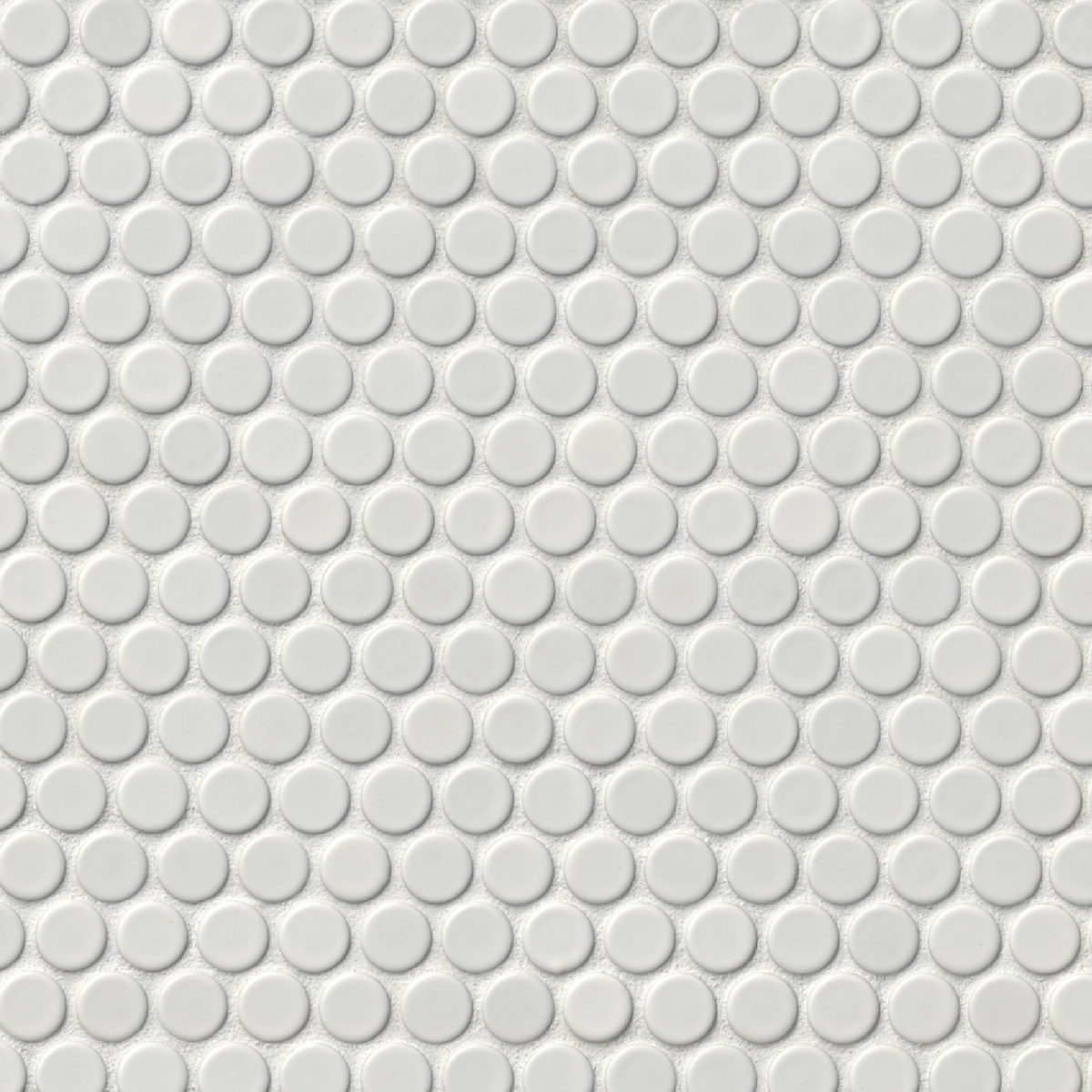 Penny Round Matte White Porcelain Mosaic Wall and Floor Tile