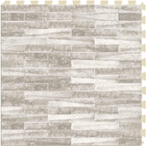 Perfection Floor Tile Sample – Master Mosaic Collection Castle Stone/Satin Wood-Look Interlocking Vinyl Tile, 20 mil Wear Layer, 20 in x 20 in
