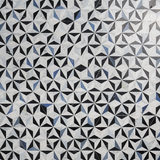 Phantasm Winter Sky Blue and White Polished Marble Mosaic Tile