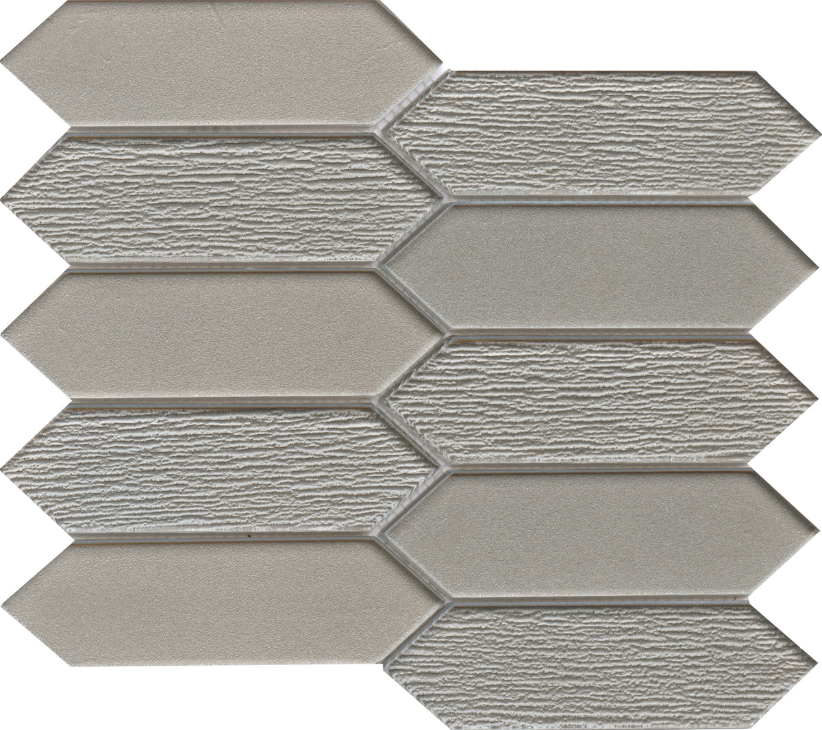 Emser Picket 11‑Pack Silver Glass Border Tile, 10 in. x 10 in.