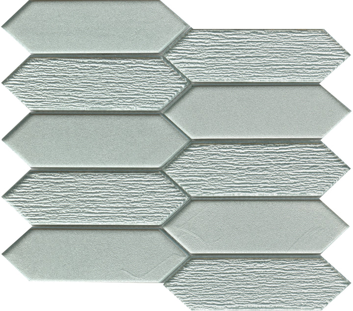 Emser Picket 11‑Pack Silver Glass Border Tile, 10 in. x 10 in.