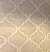 Whisper White Arabesque 10-1/2 in. x 15-1/2 in. x 8 mm Glossy Ceramic Mesh-Mounted Mosaic Wall Tile (11.7 sq. ft. /case)