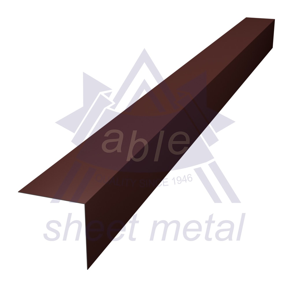 Able Galvanized Drip Edge with Kickout Brown 3" x 3" 26 GA 90 degree