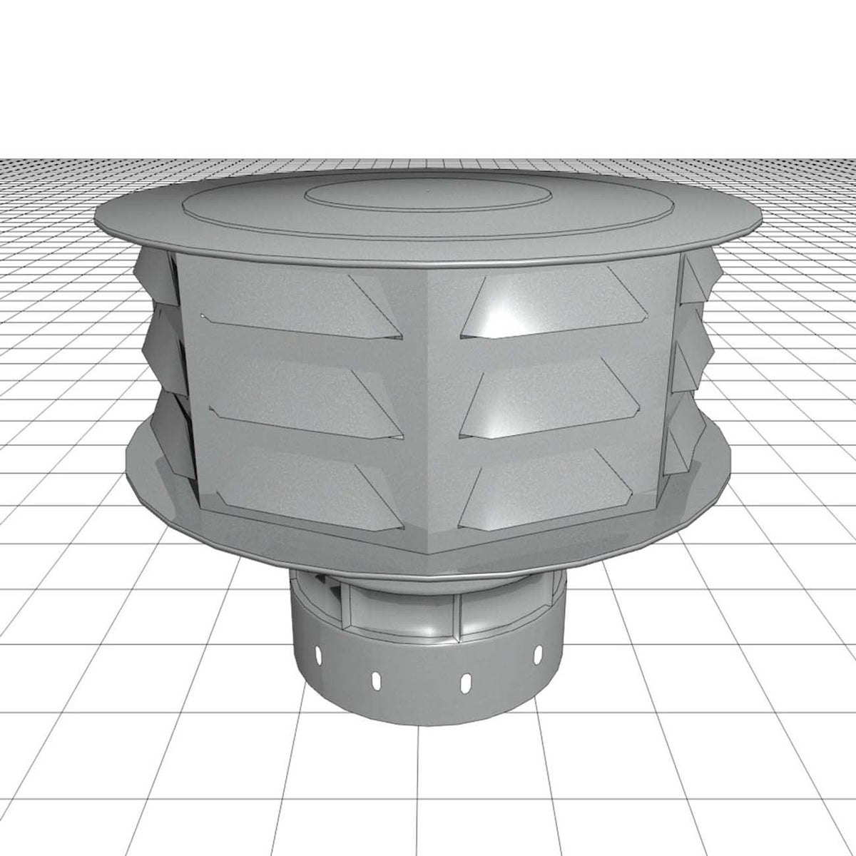 Able Aluminum Round Louvered Universal Vent Cap 4"