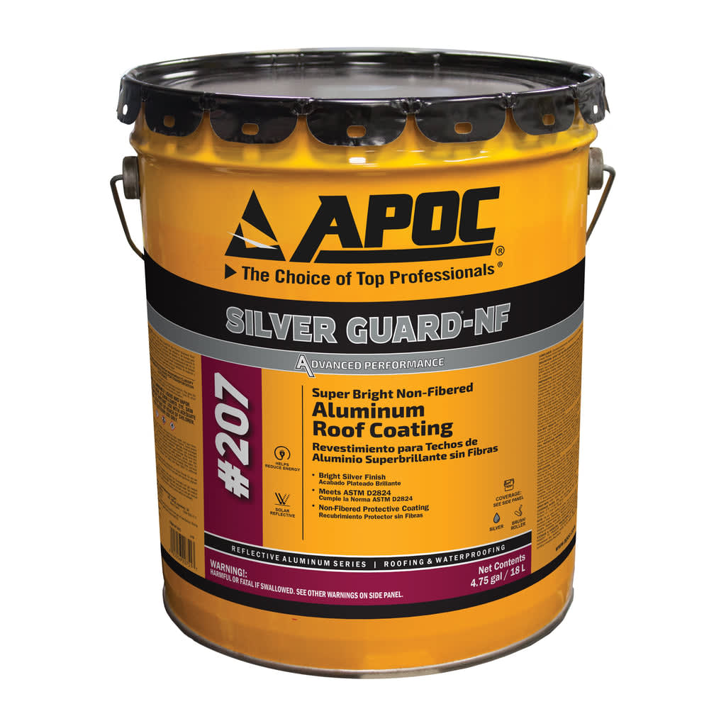APOC 207 Silver-Guard NF Non-Fibered Aluminum Roof Coating 5 gal
