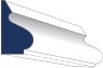 AZEK PVC Base Cap Moulding AZM-164 1-1/16" x 5-1/4" x 16'