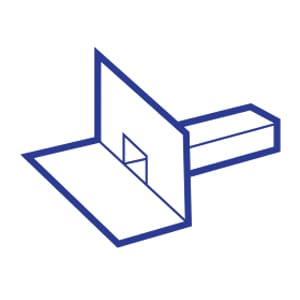 Bay Cities Galvanized Center Scupper 2" x 3" 26 GA