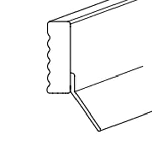 CertainTeed Restoration Millwork PVC Garage Door Stop 7/16" x 1-15/16" x 16'