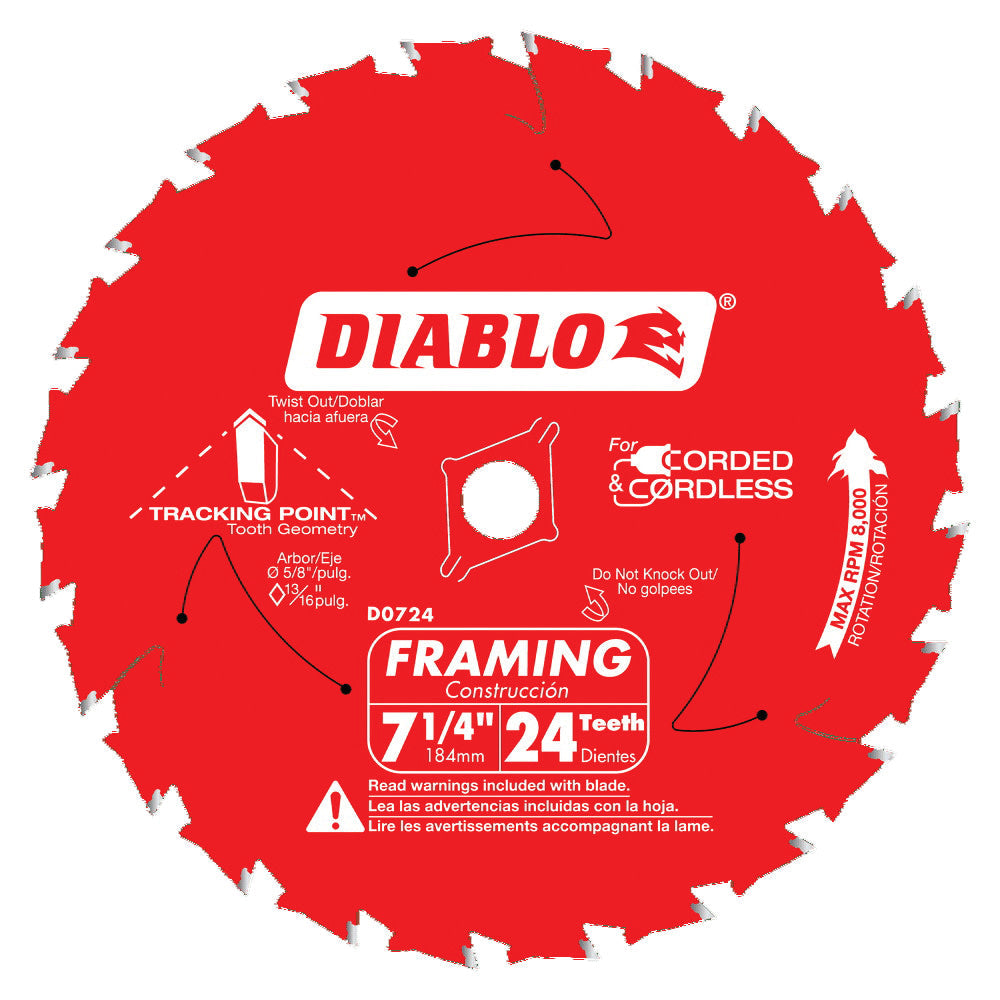 Diablo Framing Saw Blade 7-1/4" 24T