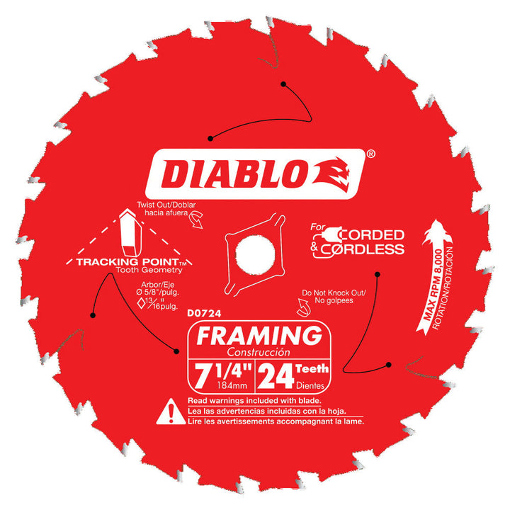 Diablo Framing Saw Blade 7-1/4" 24T