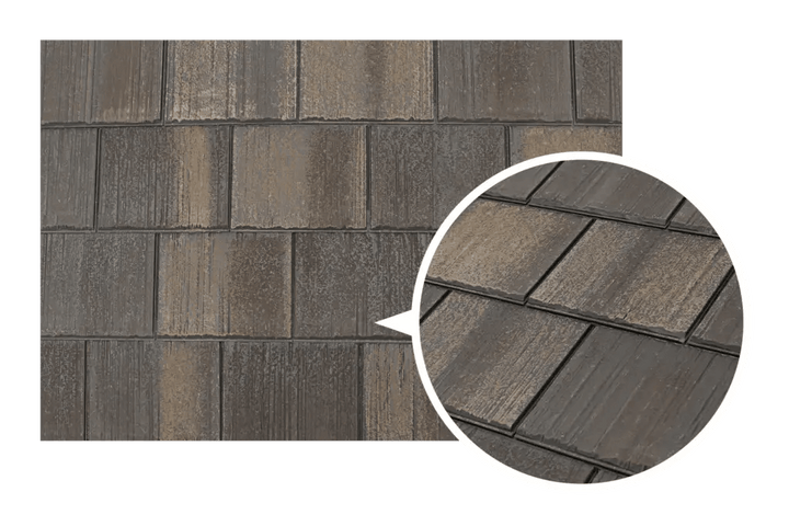 F-Wave REVIA Hand-Split Shake Synthetic Tile Castlewood Brown