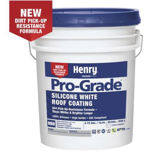 Henry Pro-Grade 988 Silicone Roof Coating White 5 gal
