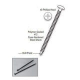 JM UltraFast Phillips Head Fastener #12 3" 1000/Box