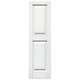 Mid-America Standard Raised Panel Shutter with Shutter-Loks & Screws 001 White 12" x 47"