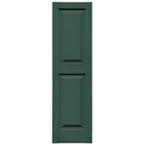 Mid-America Standard Raised Panel Shutter with Shutter-Loks & Screws 028 Forest Green 14-3/4" x 35"