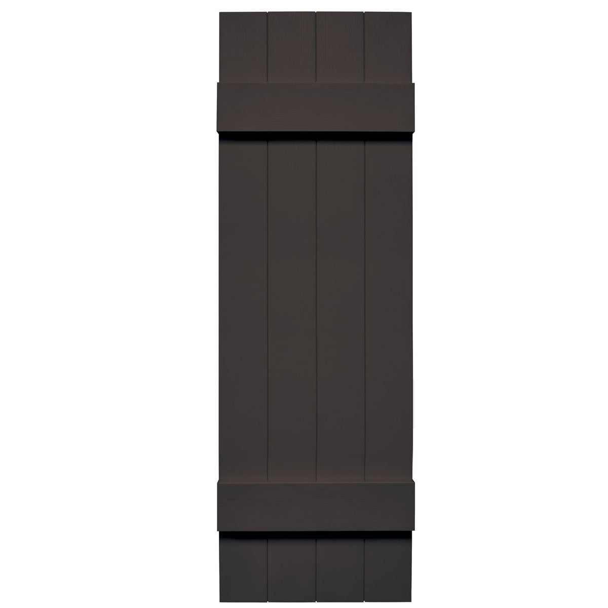 Mid-America Joined Board & Batten Shutters 010 Musket Brown 14" x 59"