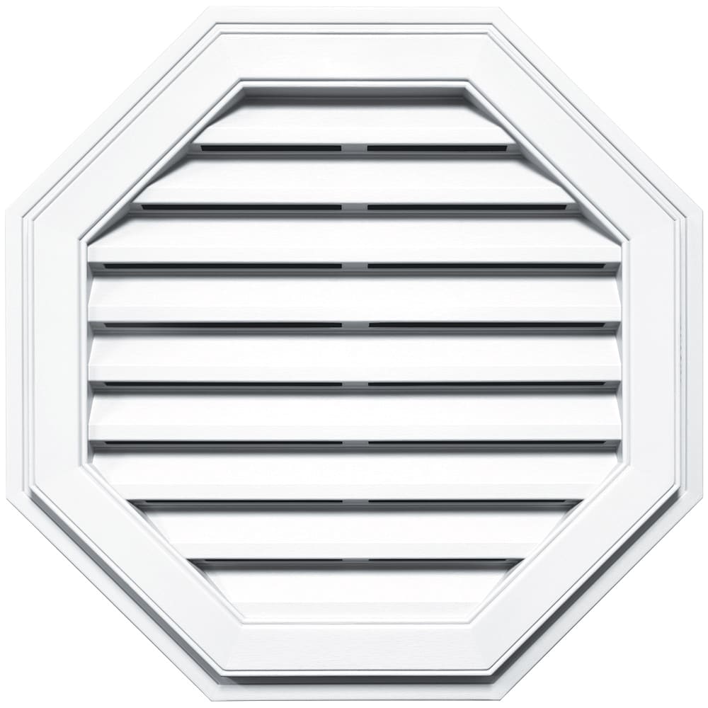 Mid-America Octagon Gable Vent 117 Bright White 18"