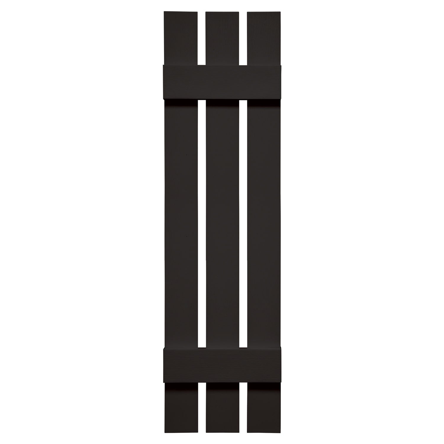 Mid-America Standard 3-Board Spaced Board & Batten Shutters 002 Black 12" x 47"